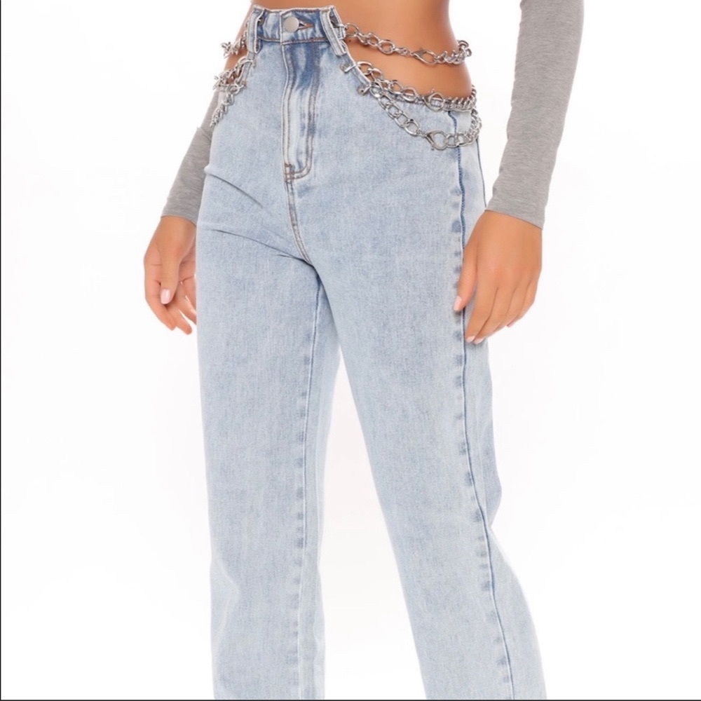 Link by link straight leg jeans